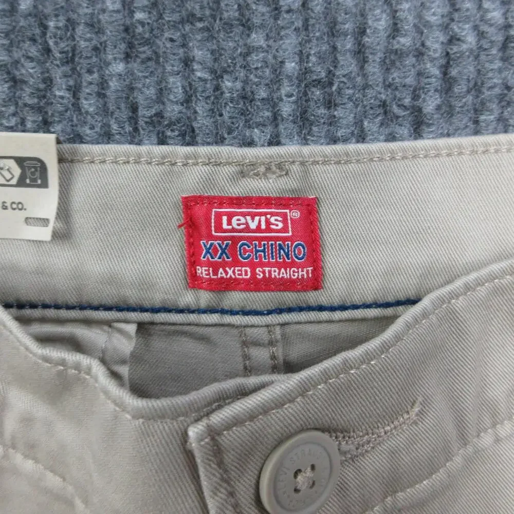Levi's Pants Mens 31x32 Beige XX Chino Relaxed Straight Flat Front 32x31* NWT